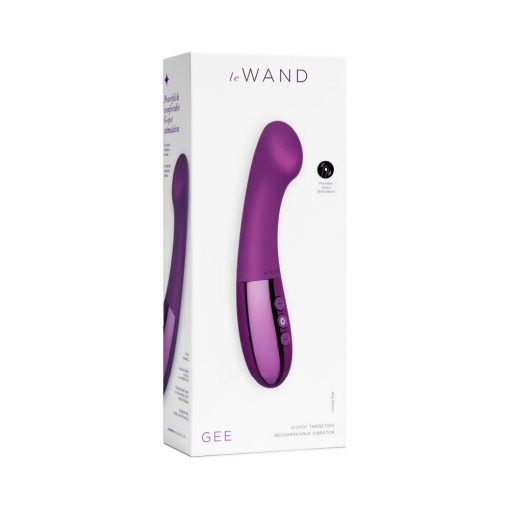 Le Wand Gee Rechargeable Silicone G-Spot Targeting Vibrator Dark Cherry - Image 6