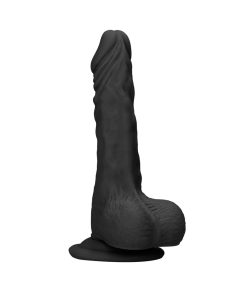 Realrock Realistic Dildo With Balls 7 In. Black
