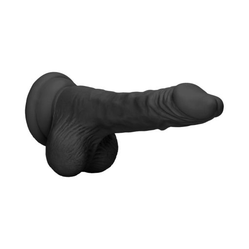 Realrock Realistic Dildo With Balls 7 In. Black - Image 5