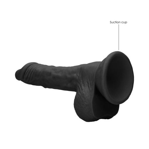 Realrock Realistic Dildo With Balls 7 In. Black - Image 7