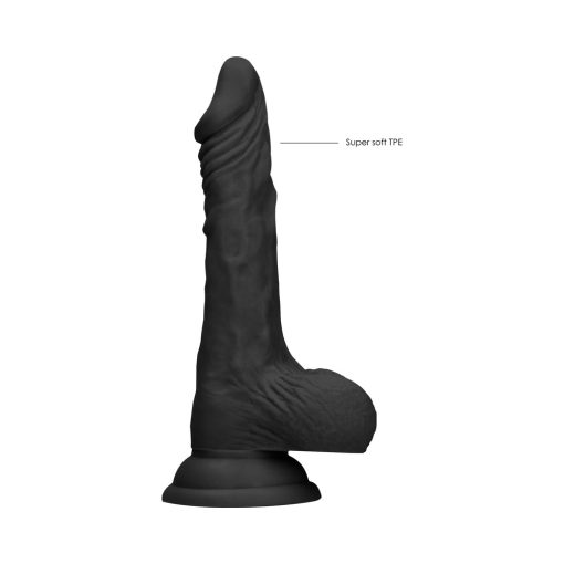 Realrock Realistic Dildo With Balls 7 In. Black - Image 8