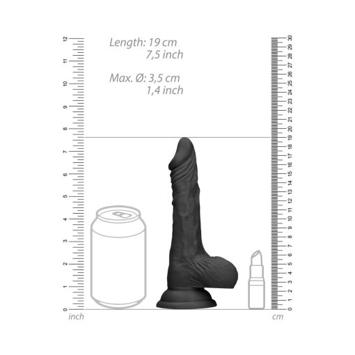 Realrock Realistic Dildo With Balls 7 In. Black - Image 10
