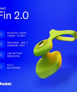 Dame Fin 2.0 Finger Vibrator Citrus