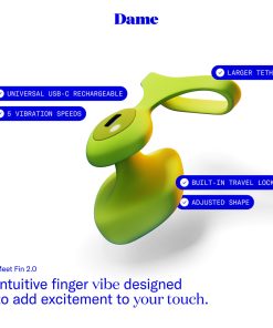Dame Fin 2.0 Finger Vibrator Citrus