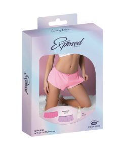 Magic Silk Pheromone Panties Flowy Mesh Short 2-Pack Lilac/Rose S/M