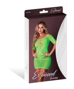 Magic Silk Seamless Half Sleeve Dress Neon Lime O/S