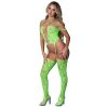 Magic Silk Seamless Bodystocking Neon Lime O/S