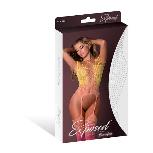 Magic Silk Seamless Bodystocking Ombre Sunset O/S - Image 4