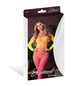 Magic Silk Seamless Long Sleeve Bodystocking Ombre Sunset O/S