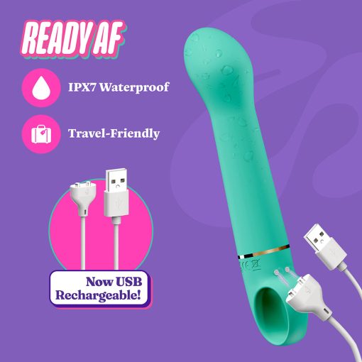 Aria Flirty Af 2.0 Rechargeable Vibe Teal - Image 10