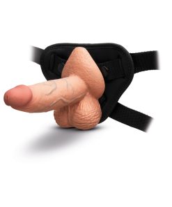 B-Vibe Slipskin Realistic Silicone Dildo 6 In. Girthy Mocha