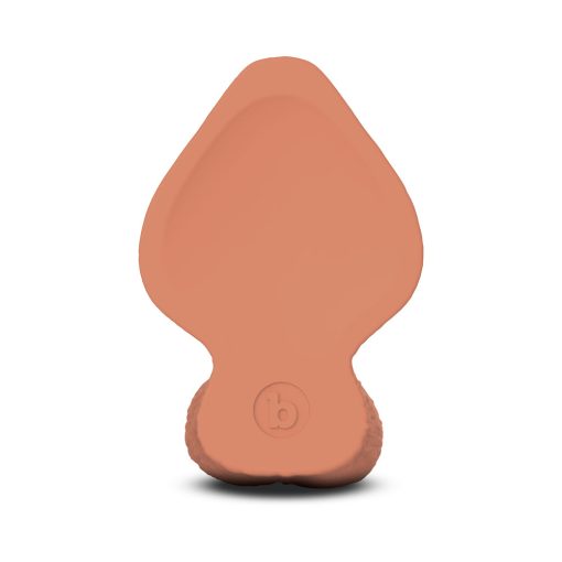 B-Vibe Slipskin Realistic Silicone Dildo 7 In. Girthy Mocha - Image 5