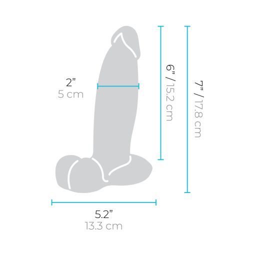 B-Vibe Slipskin Realistic Silicone Dildo 7 In. Girthy Mocha - Image 8