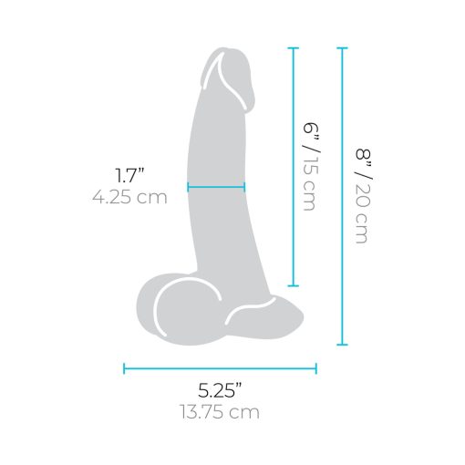 B-Vibe Slipskin Realistic Silicone Dildo 8 In. Curved Mocha - Image 8