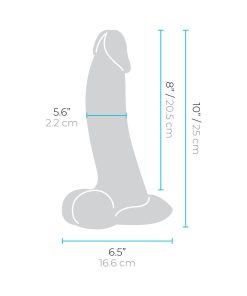 B-Vibe Slipskin Realistic Silicone Dildo 10 In. Curved Mocha