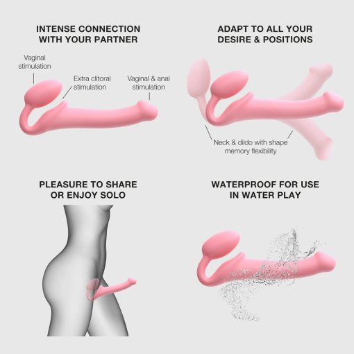 Strap-On-Me Semi-Realistic Bendable Strap-On L Pink - Image 6