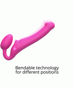 Strap-On-Me Vibrating Bendable Strap-On L Fuchsia