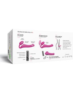 Strap-On-Me Vibrating Bendable Strap-On L Fuchsia