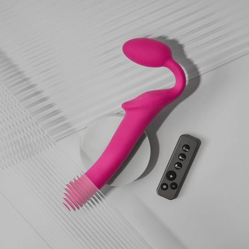 Strap-On-Me Vibrating Bendable Strap-On M Fuchsia - Image 2