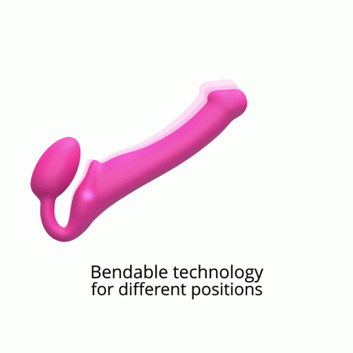 Strap-On-Me Vibrating Bendable Strap-On M Fuchsia - Image 6