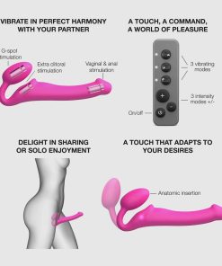 Strap-On-Me Vibrating Bendable Strap-On Xl Fuchsia
