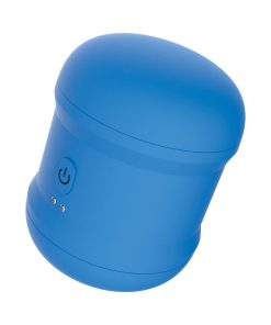 The Royale Vibrating Masturbator Cylinder – Open-Ended, Rechargeable, Blue