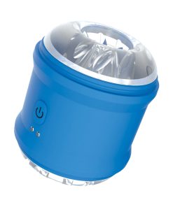 The Royale Vibrating Masturbator Cylinder – Open-Ended, Rechargeable, Blue
