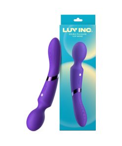 Luv Inc DE39 Double-Ended Luv Wand – Dual Motor Vibrator, Dark Purple