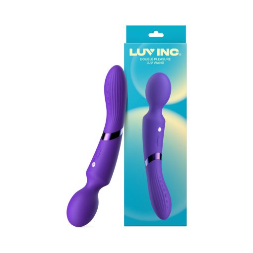 Luv Inc DE39 Double-Ended Luv Wand – Dual Motor Vibrator, Dark Purple