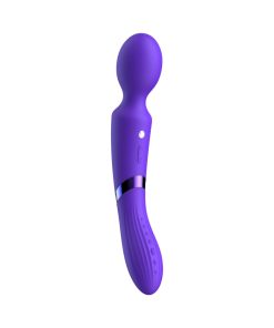Luv Inc DE39 Double-Ended Luv Wand – Dual Motor Vibrator, Dark Purple