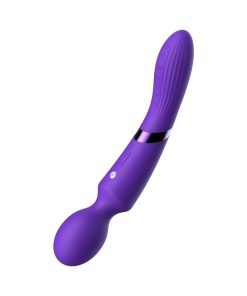 Luv Inc DE39 Double-Ended Luv Wand – Dual Motor Vibrator, Dark Purple