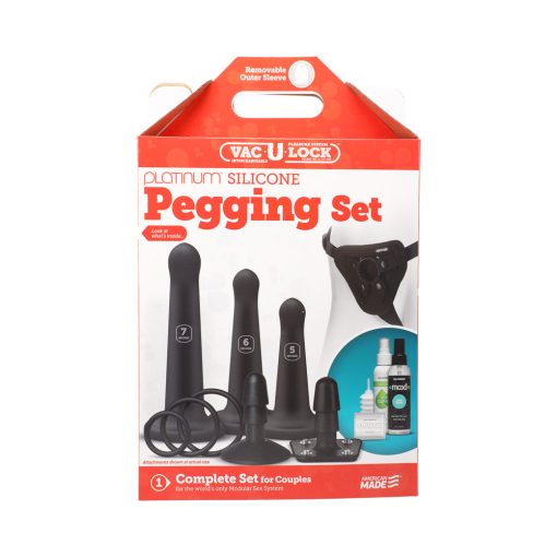 Vac-U-Lock Silicone Pegging Set Black - Image 9