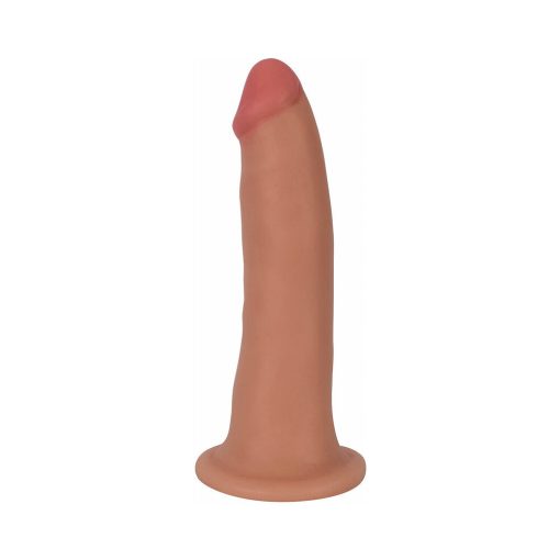 Curve Toys Thinz 7 In. Slim Dildo With Suction Cup Beige - Image 2