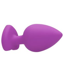 Ouch! Flexible Silicone Diamond Heart Butt Plug Purple Extra Large