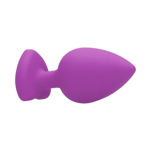 Ouch! Flexible Silicone Diamond Heart Butt Plug Purple Extra Large - Image 6