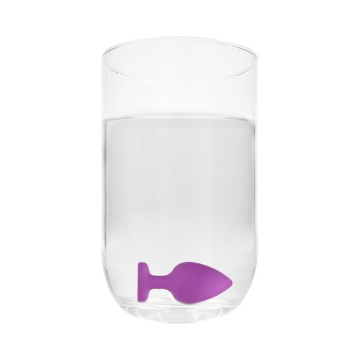 Ouch! Flexible Silicone Diamond Heart Butt Plug Purple Extra Large - Image 11