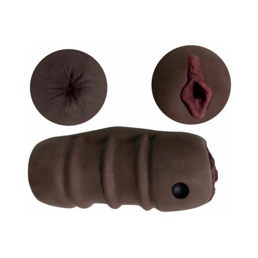 Curve Toys Mistress Perfect Fuck Double Trouble Bffs Elina & Nadia Vibrating Stroker Brown - Image 2