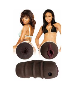Curve Toys Mistress Perfect Fuck Double Trouble Bffs Elina & Nadia Vibrating Stroker Brown