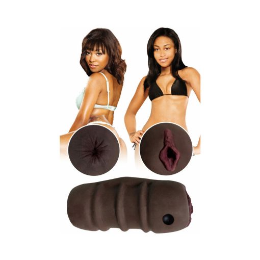 Curve Toys Mistress Perfect Fuck Double Trouble Bffs Elina & Nadia Vibrating Stroker Brown - Image 5