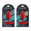 Spiral Silicone Anal Plug – Forto F-83 Red Medium Ribbed Plug with Anchor Base
