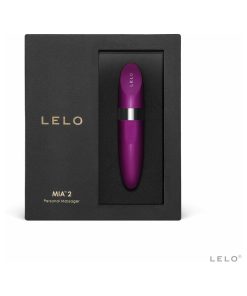 Lelo Mia 2 Rechargeable Lipstick Vibrator Deep Rose