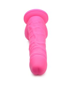 Curve Toys Lollicock 7 In. Silicone Dildo With Balls & Suction Cup Cherry