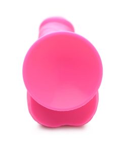Curve Toys Lollicock 7 In. Silicone Dildo With Balls & Suction Cup Cherry