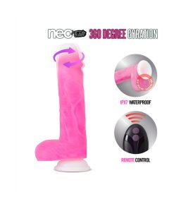 Neo Elite Roxy 8 In. Silicone Gyrating Dildo With Balls Pink