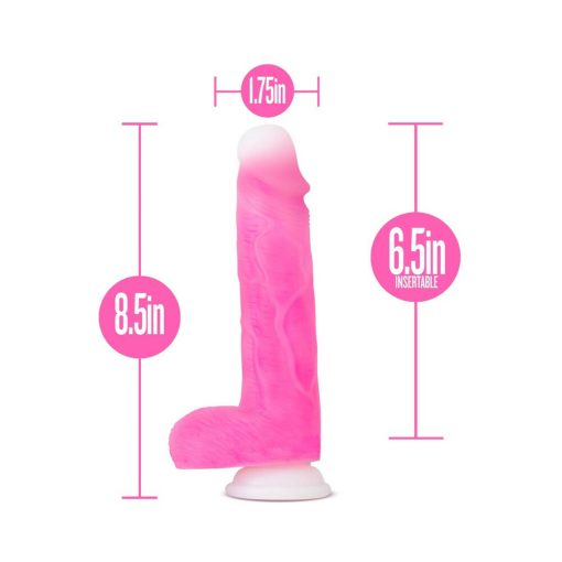 Neo Elite Roxy 8 In. Silicone Gyrating Dildo With Balls Pink - Image 8