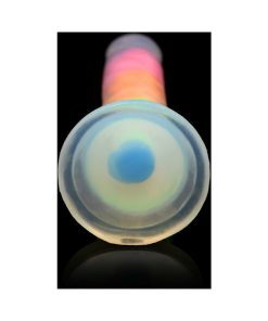 Lollicock Silicone Dildo 7 In. Rainbow Glow In The Dark