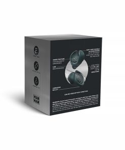Man Wan Starter Travel Size Silicone Vibrating Masturbator Pine Grey
