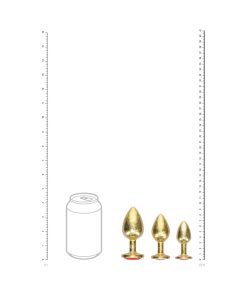 Gold Metal Anal Plug Set – Milan Collection 3-Piece Luxury Jeweled Kit