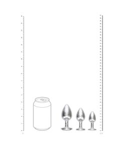 Silver Metal Anal Plug Set – New York Collection Jeweled 3-Piece Luxury Kit