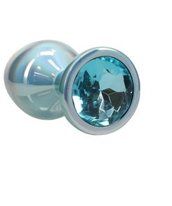 Blue Metal Anal Plug Set – Paris Collection Jeweled 3-Piece Iridescent Kit
